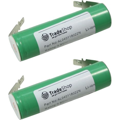 2x Trade-Shop Li-Ion Akku 3,6V / 2200mAh kompatibel mit Gardena 08800-000.640.00, Accu60 Lithiumenergy 8801, BMZ, ClassicCut 8885-20 8890-20 8887-20 (1/2)