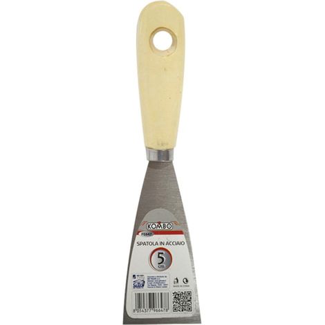 Spatola in Acciaio con Manico in Legno Larghezza: 50mm