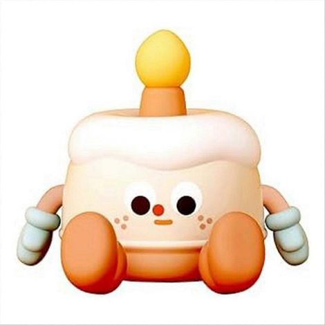 Lampe tactile en silicone souple pour chambre d'enfant avec lumière chaude, motif gâteau d'anniversaire (1/5)