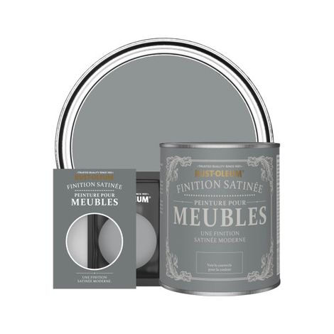 Peinture pour Meubles Finition Satinée - Anthracite Moyen (1/2)