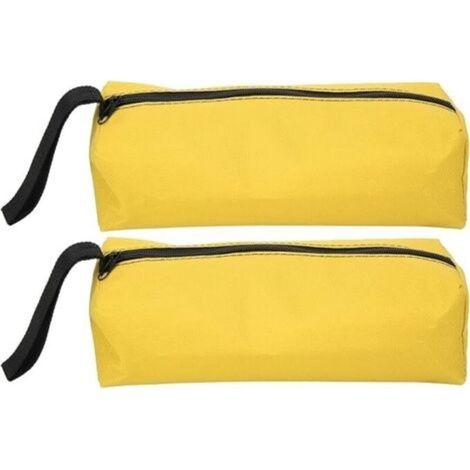 Set mit 2 kleinen Werkzeugtaschen, 25 x 8,5 x 7 cm, tragbare Multifunktionstasche aus 600D-Polyester mit Aufhängungsbügel und Glissière-Halterung (gelb) (1/5)