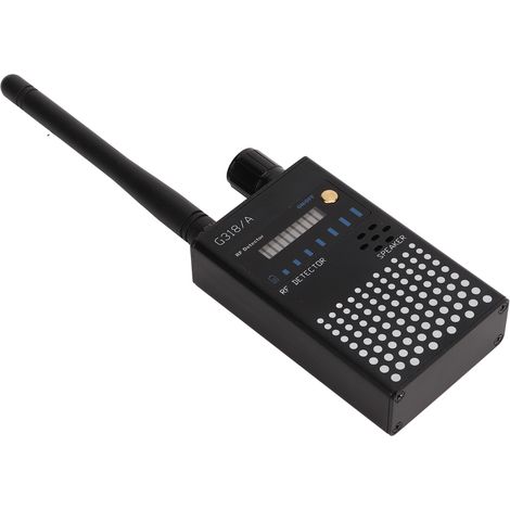 Détecteur de caméra portable et traqueur GPS, scanner signal RF sans fil, boîtier alliage aluminium, batterie lithium intégrée, LED 9 niveaux (1/5)