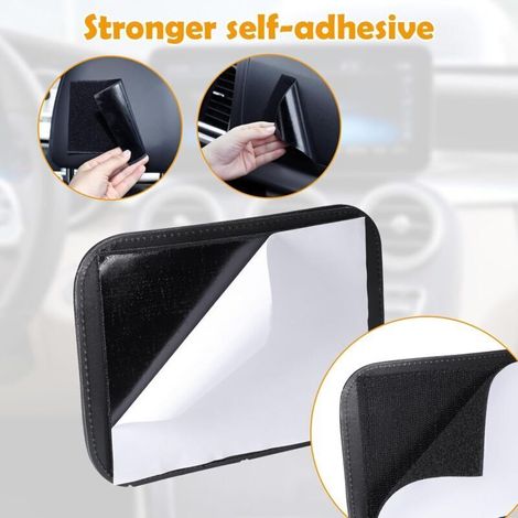 Organizer laterale per sedile auto, mini organizer in pelle per auto, accessorio per auto, adesivi per riporre oggetti in auto su portiere, console, finestrini e sedili (1/4)