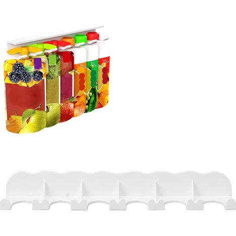Organizador de bolsas de alimentos de ABS con 6 agujeros, cierres redondos, forma de helicóptero, para botellas de yogur. (1/5)