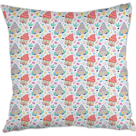 Housse de coussin 45x45 cm en polyester doux pour canapé lit salon chambre à coucher (1/5)