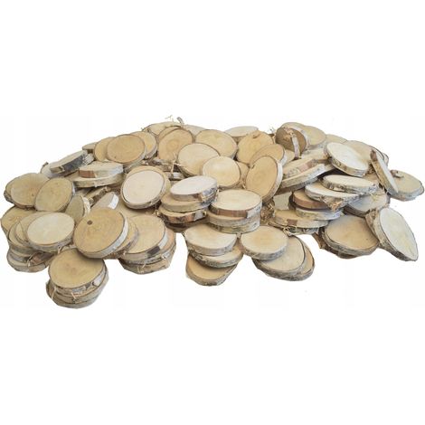 Fetta di legno di betulla per zampe o giocattoli fai da te per pappagalli diametro 4-6 cm (1/5)