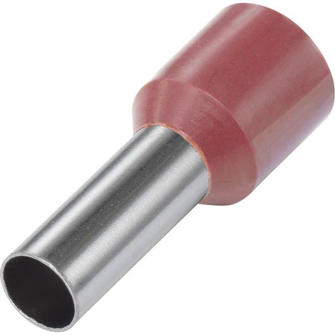 TRU COMPONENTS 1572425 Aderendhülse 10 mm² Teilisoliert Rot 100 St.