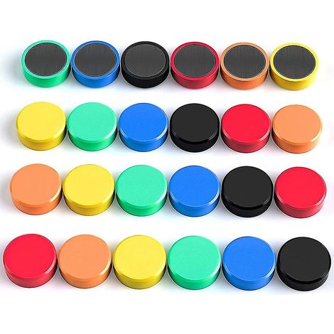 Set mit 60 Magneten, Whiteboard-Magneten, Magnettafelmagneten, Kühlschrankmagneten, bunten runden Magneten, starken Y-förmigen Magneten