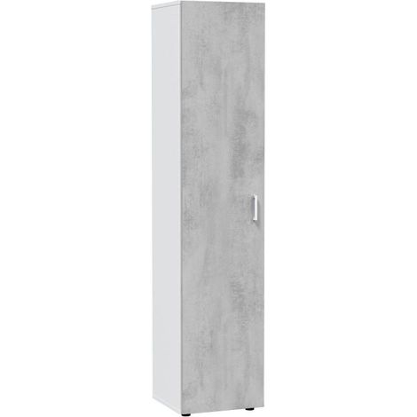 Armario Multiusos 1 Puerta - Gris Cemento, 37x182h cm (1/10)