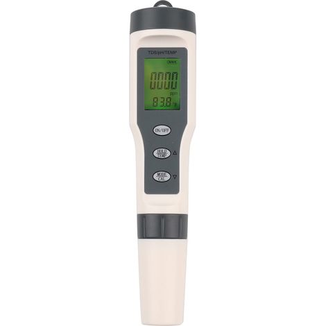 pH-mètre/thermomètre numérique multiparamètre, destiné à la vérification régulière de l'acidité des échantillons liquides à usage domestique.-AquaForge (1/5)