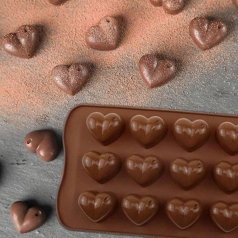 moluscosMoldes de chocolate de 3 piezas con forma de corazónGalletas para pasteles - 5