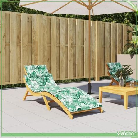 361352 Coussin de chaise longue motif de feuilles tissu oxford (1/5)