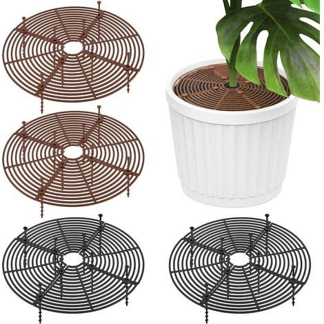 4filet pour pot de fleurs -Découpe libre -Protéger le sol et les plantes (noir) +(couleur café) (1/5)