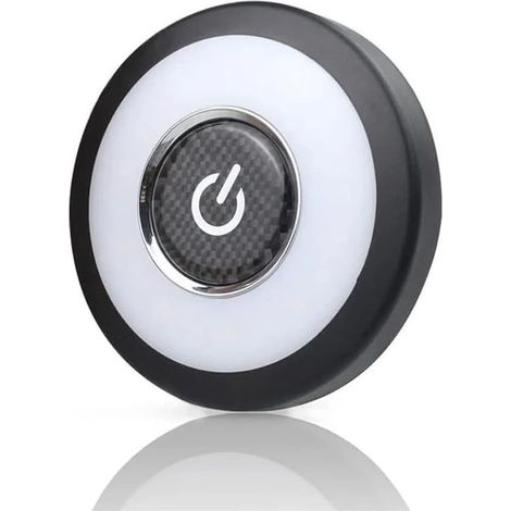 Éclairage intérieur de voiture LED sans fil, batterie 320 mAh, 3 couleurs de lumière, intensité réglable, commande tactile, installation magnétique, format compact 10 x 10 cm, pour voitures et (1/5)