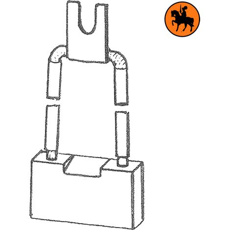 Ensemble de 4 balais de charbon STILL 5431465 9,52x38,1x22,2mm