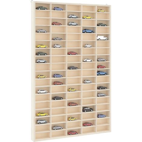 Vitrine murale de collection en contreplaqué, 90 compartiments, 50,5 x 4,5 x 79 cm - PANGIVO (1/5)