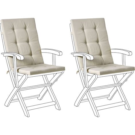 Sitzauflagen 2er Set MAUI PREMIUM Taupe