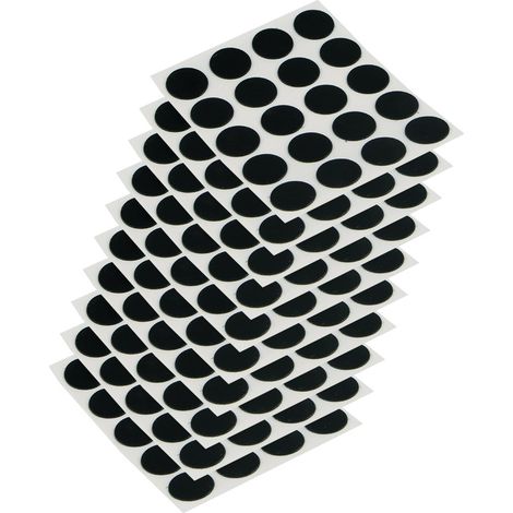 Emuca - Tappo coprivite adesivo, Ø13mm, Nero, Confezione di 200 pezzi (1/4)