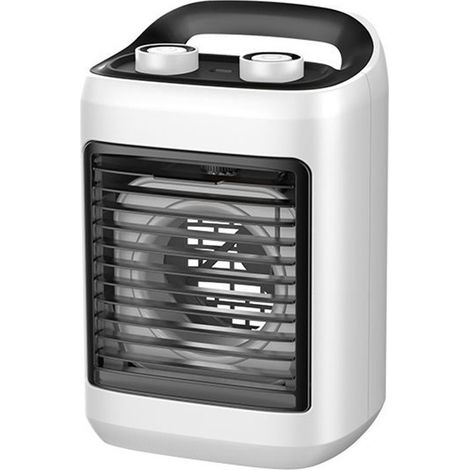 Enfriador de aire pequeño y silencioso con depósito de agua para el hogar, la oficina, los viajes y el camping. (1/5)