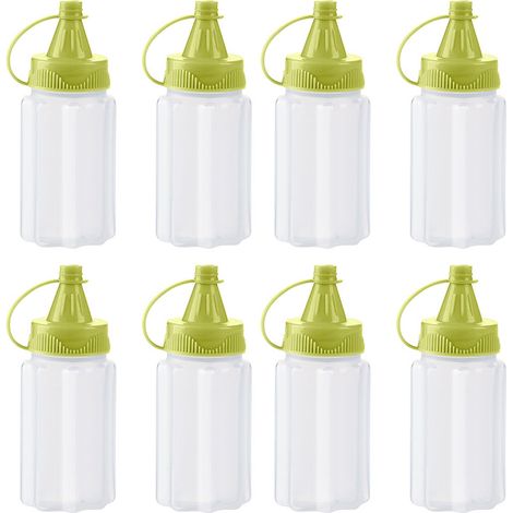 Juego de botellas flexibles para condimentos, cocina, restaurantes, camping. (1/5)