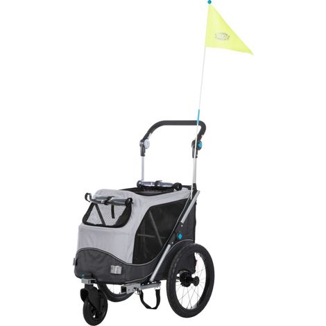 Trixie Rimorchio per biciclette per cani grigio 15 kg (1/5)
