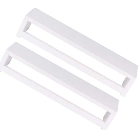 Lot de 2 étagères murales en bois blanc, tablettes flottantes décoratives, supports muraux pour photos, rangement pour cuisine, salle de bain, chambre, bureau, livres, 16.51x4.72x3.93 pouces (1/5)