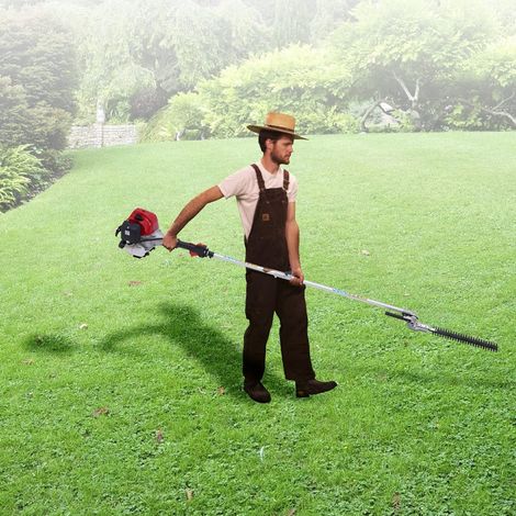 Pneumatischer Rasenmaschine, 51.7CC Pneumatischer Doppelschneider, 5-in-1 Rasen-/Gartenpflegewerkzeuge