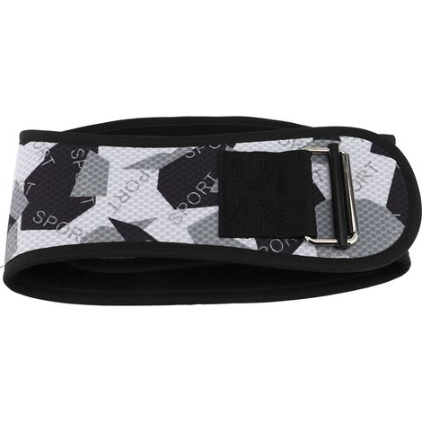 GARRYFIZH Ceinture d'haltérophilie EVA respirante absorbant la transpiration, crochet et boucle, support lombaire ergonomique réglable pour entraînement, fitness, salle de sport, gris argenté L 96-106