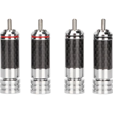 Connecteurs RCA chromés 4 pièces pour câble vidéo, diamètre 9mm, adaptateur pour équipement audio (1/5)