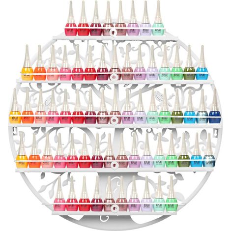 Étagère murale 5 niveaux en métal pour vernis à ongles, aromathérapie, huiles essentielles, étagère à rouge à lèvres, présentoir, rangement (1/5)