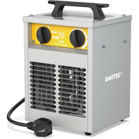 Industrial Electric Heater 2000W – Sturdy, portable fan heater for construction sites and garages, with thermostat – DAHTEC (1/5)