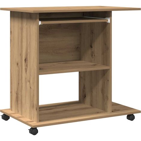 Computer Desk Artisan Oak 80x50x75 cm Engineered Wood vidaXL