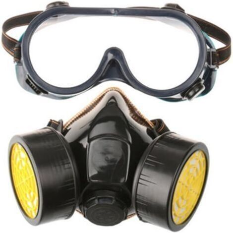 Professionelle Gasmaske, Aktivkohle-Atemschutzmaske für Malerarbeiten mit 2 Filtern zum Schutz vor Staub, Pestiziden, Formaldehyd und Farblack.