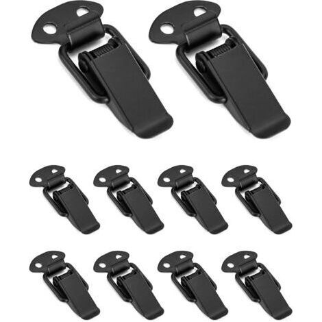 Verrou de sécurité pour armoire et tiroir, lot de 10 unités, en acier inoxydable, avec ressort, pour outils.-AquaForge (1/5)