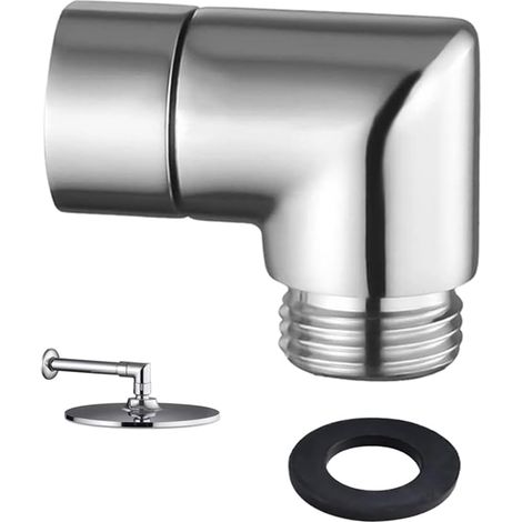 Adaptateur de tuyau de douche, connecteur coudé de tuyau, adaptateur de pomme de douche à 90 degrés, adaptateur de douche à main, coude de pomme de douche en cuivre, connecteur de bras de douche (1/5)