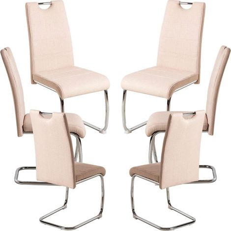 Packs Sillas Comedor - Pack 6 Sillas Hallen Tela - Beige (1/5)