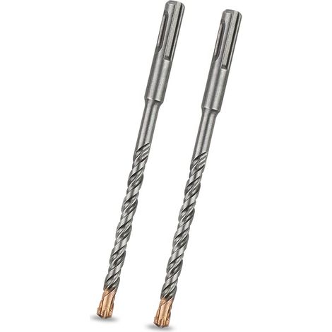 Foret SDS Plus 8mm x 160mm x 2pcs Idéal pour Percer Dans le Béton, Brique, Pierre, Maçonnerie - 4 pointes en carbure, Accessoire Marteau Burineur (1/5)