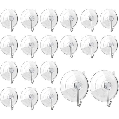à ventouses pour parois de douche lot de 20 transparents et
