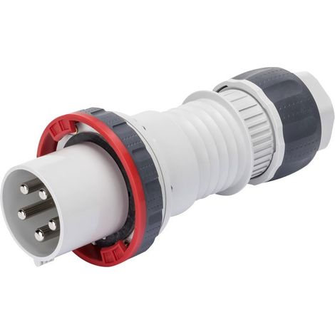 HP gerader mobiler Stecker IP69 3P+N+E 125A 346-415V Rot 6H Verdrahtungsgehäuse (1/2)