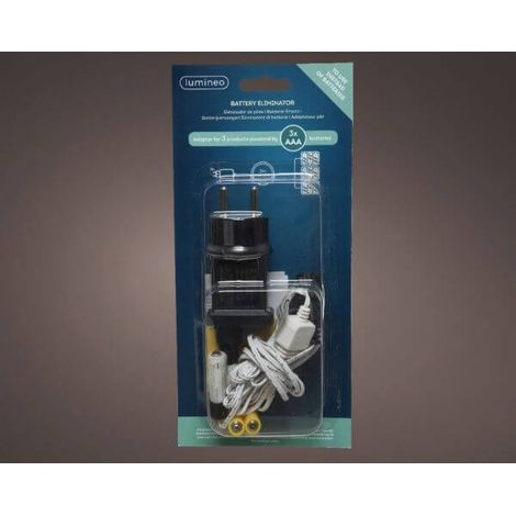 Eliminador de pilas 4,5v para interior de productos con 3xaaa para conectar 3 productos