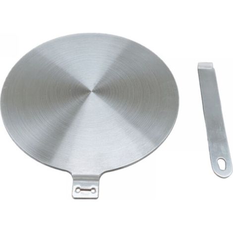 Induktionsadapter, Konverterscheibe für Induktionskochfeld, Wärmeverteilungsplatte mit abnehmbarem Griff und Sockel, 20 cm