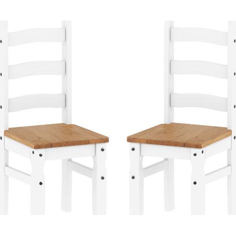 Corona White Pair of Dining Chairs (1/5)