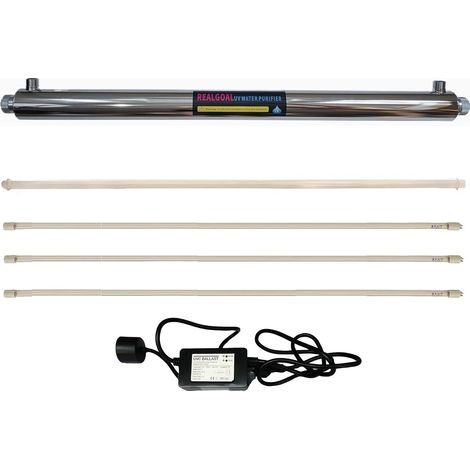 Filtre a eau UV 12GPM purificateur 55W, avec 2 lampes supplementaires, filtre a eau UV pour la purification de toute la maison (1/5)
