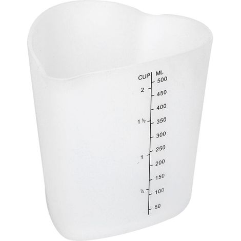 Thickness 500ml Cup High Temperature Resistance Silicone Measuring Cup (1/5)