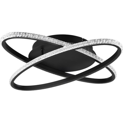 Plafonnier LED Lane RL 27W noir Ø58 cm dimmable (1/5)