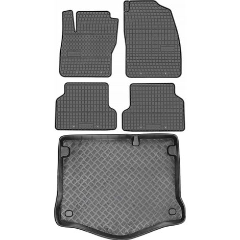 Juego de alfombrillas de goma para coche y maletero para Ford Focus II Hatchback (2007-2011).