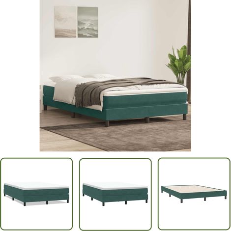 vidaXL Sommier à lattes de lit sans matelas vert foncé 160x220cm (1/5)