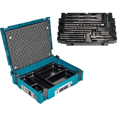 Makita B-53877 Maletín de Brocas y Cinceles SDS+ Plateado 17 pcs (1/4)