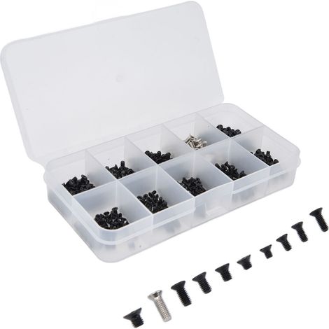 Kit de 500 vis cruciformes en acier inoxydable pour ordinateur portable, idéal pour la maintenance et la réparation. (1/5)