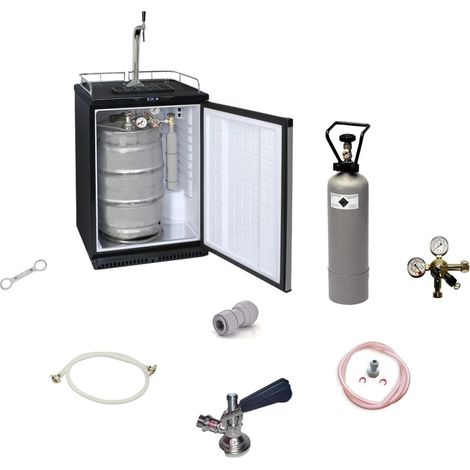 Ensemble complet - Tireuse à bière, kegerator, réfrigérateur à bière, 1 ligne, 50 litres/h, professionnel, KEG: Type S (1/5)